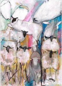 Voir le détail de cette oeuvre: Troupeau de moutons 